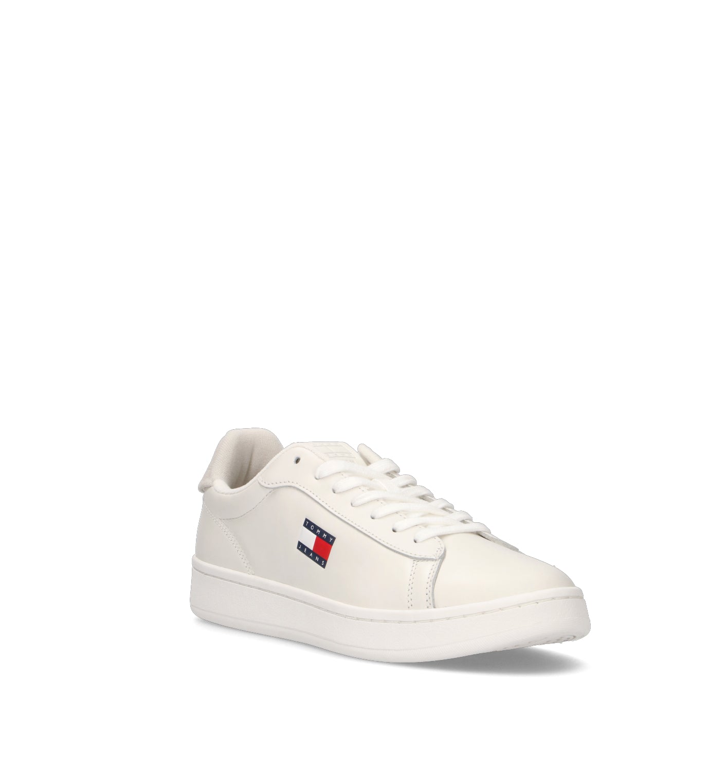 TOMMY HILFIGER JEANS Sneaker uomo bianca in pelle
