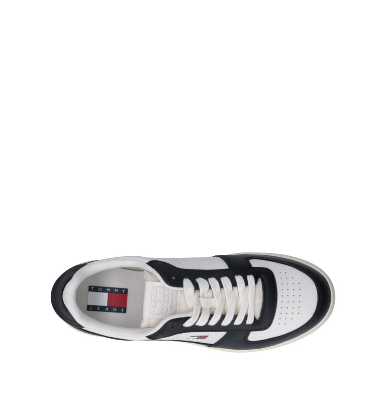 TOMMY HILFIGER JEANS Sneaker uomo avorio/nera in pelle