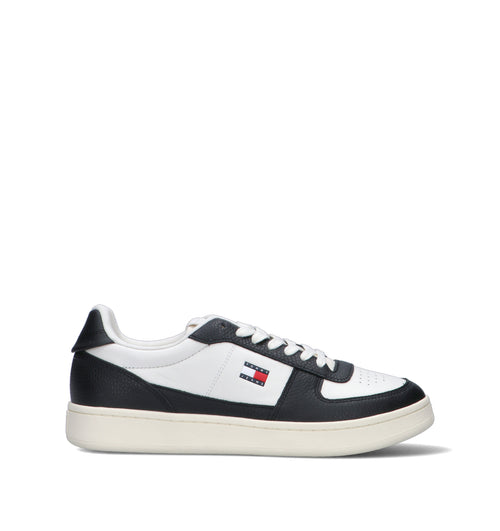 TOMMY HILFIGER JEANS Sneaker uomo avorio/nera in pelle