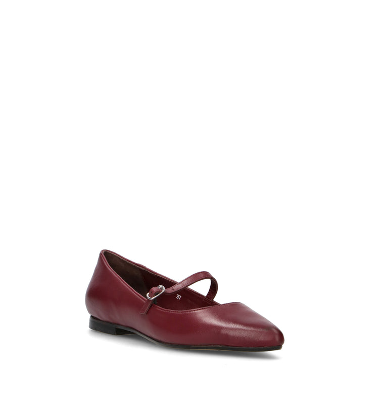 CATCH JUICE Ballerina donna bordeaux in pelle