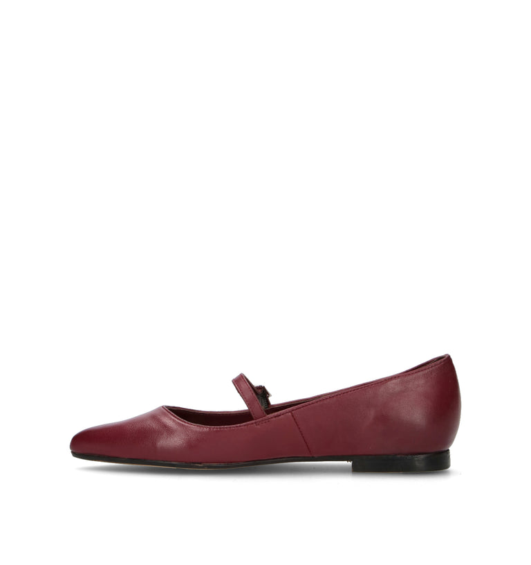 CATCH JUICE Ballerina donna bordeaux in pelle