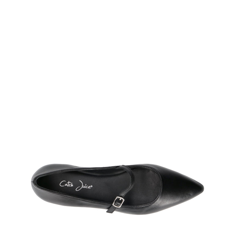 CATCH JUICE Ballerina donna nera in pelle