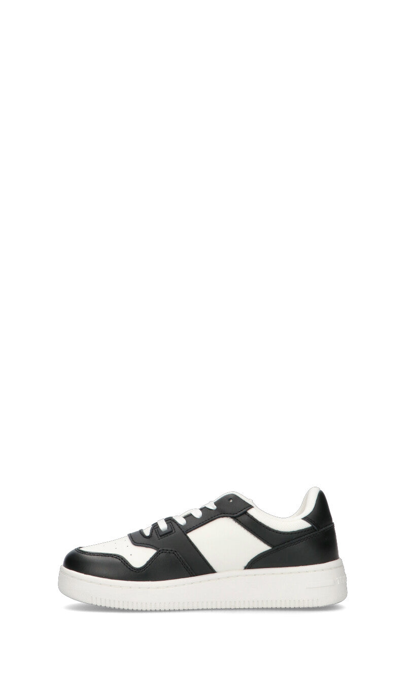TOMMY HILFIGER JEANS Sneaker donna bianca/nera in pelle