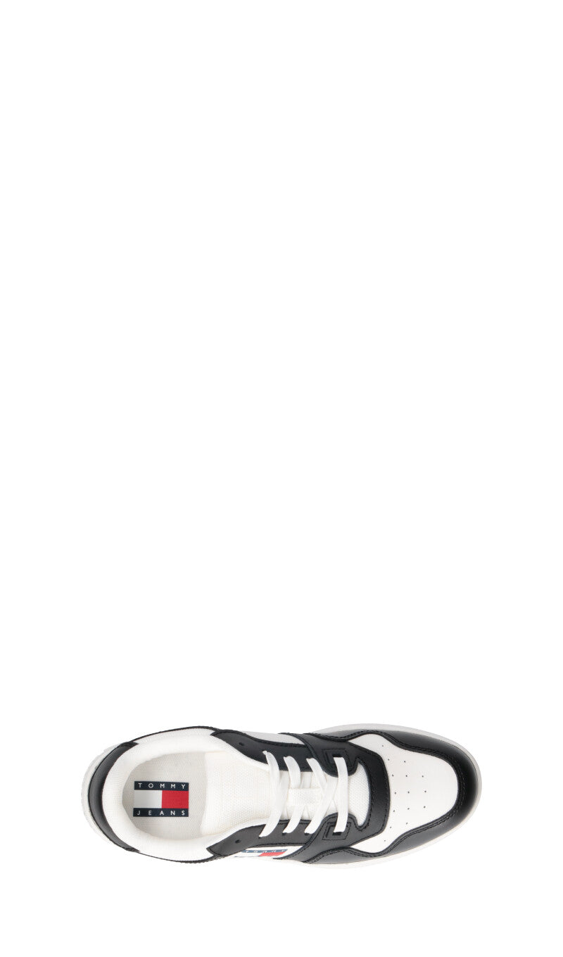 TOMMY HILFIGER JEANS Sneaker donna bianca/nera in pelle