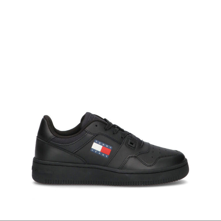 TOMMY HILFIGER JEANS Sneaker donna nera in pelle