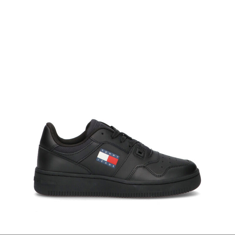 TOMMY HILFIGER JEANS Sneaker donna nera in pelle