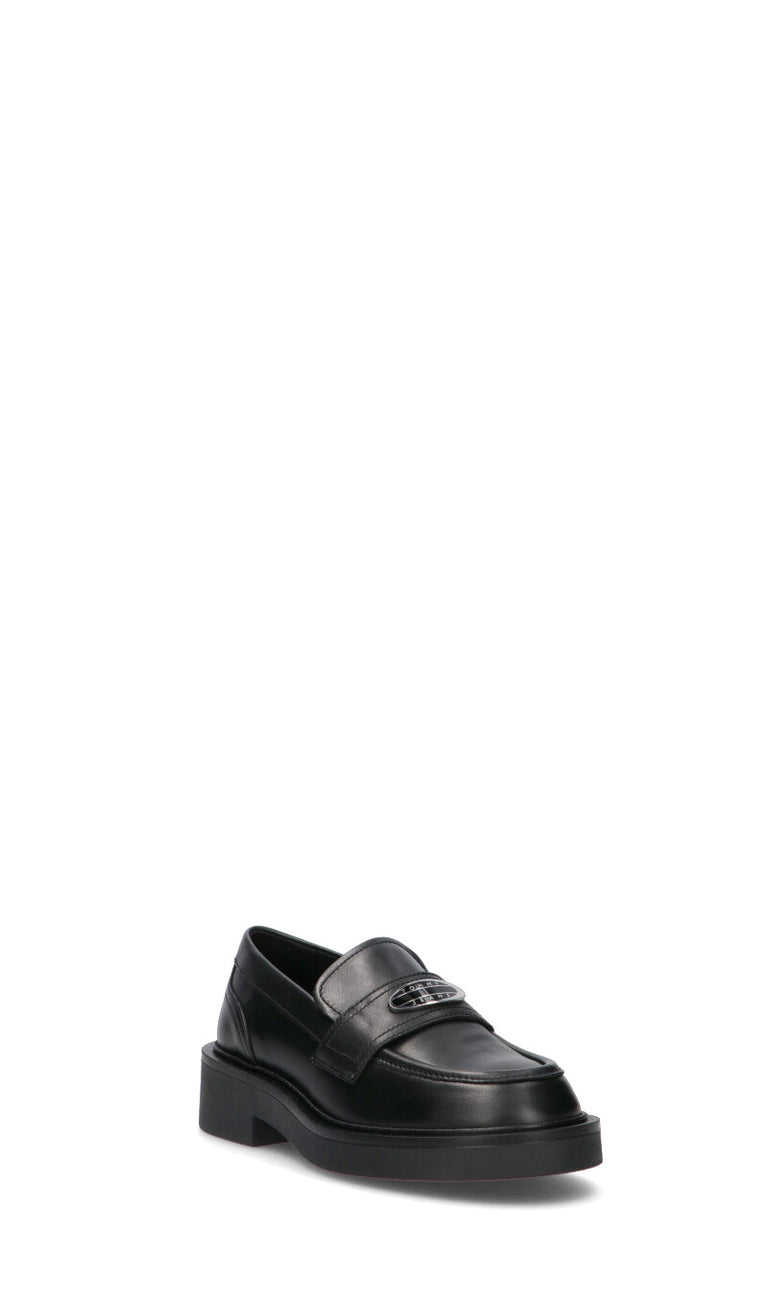 TOMMY HILFIGER JEANS Mocassino donna nero in pelle