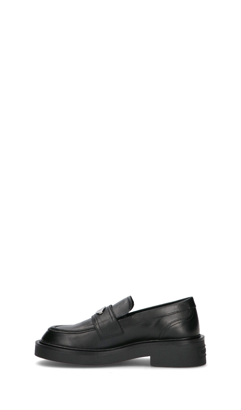 TOMMY HILFIGER JEANS Mocassino donna nero in pelle