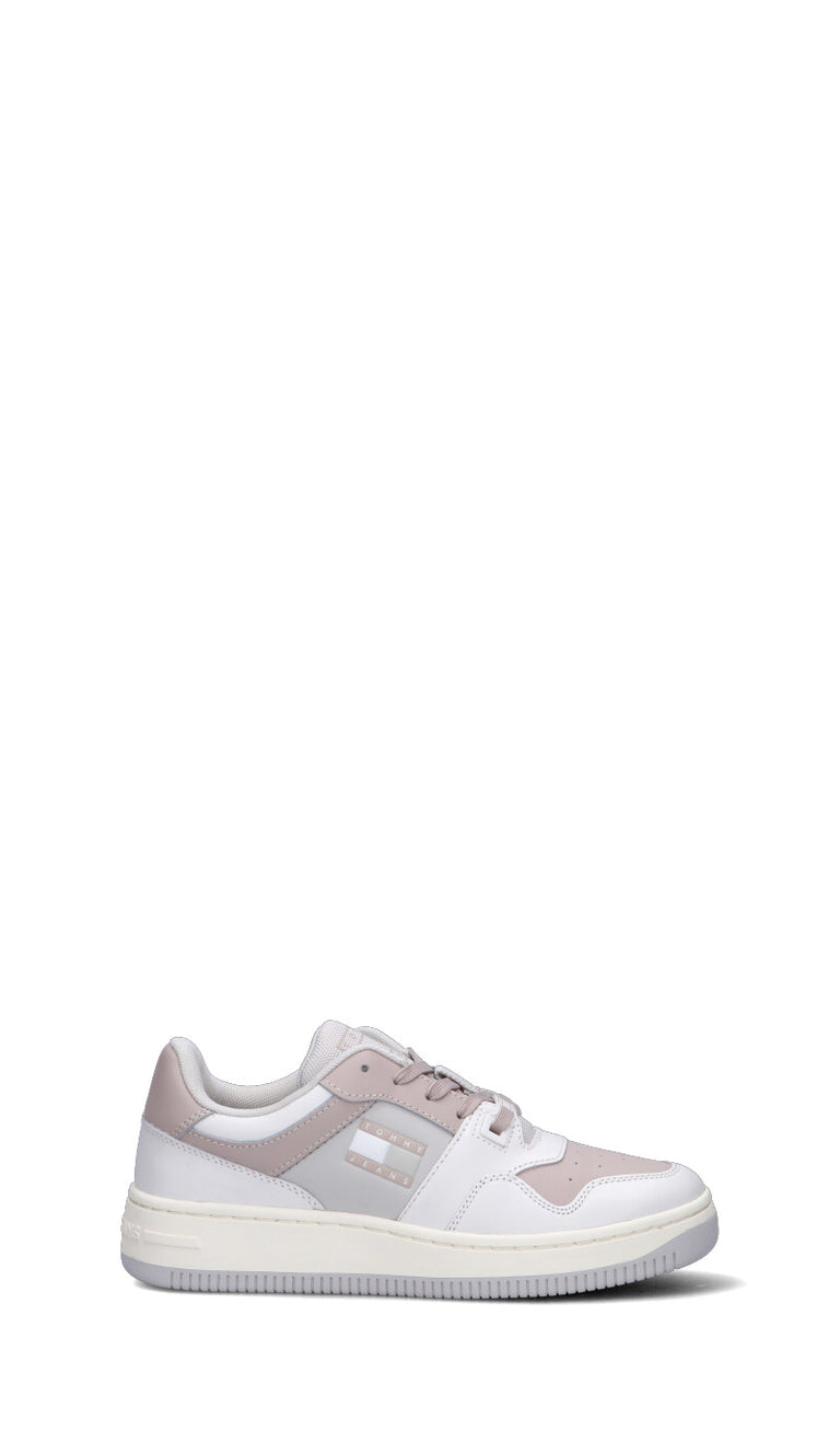TOMMY HILFIGER JEANS Sneaker donna bianca/beige in pelle