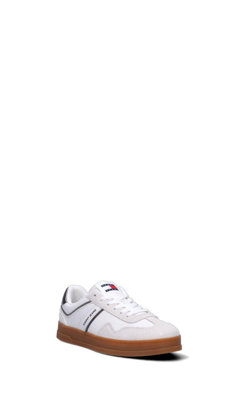 TOMMY HILFIGER JEANS Sneaker donna bianca in pelle