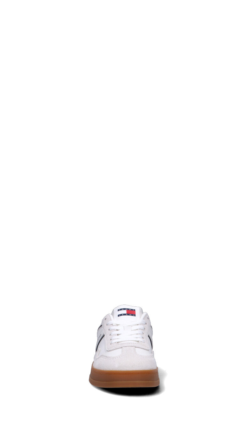 TOMMY HILFIGER JEANS Sneaker donna bianca in pelle