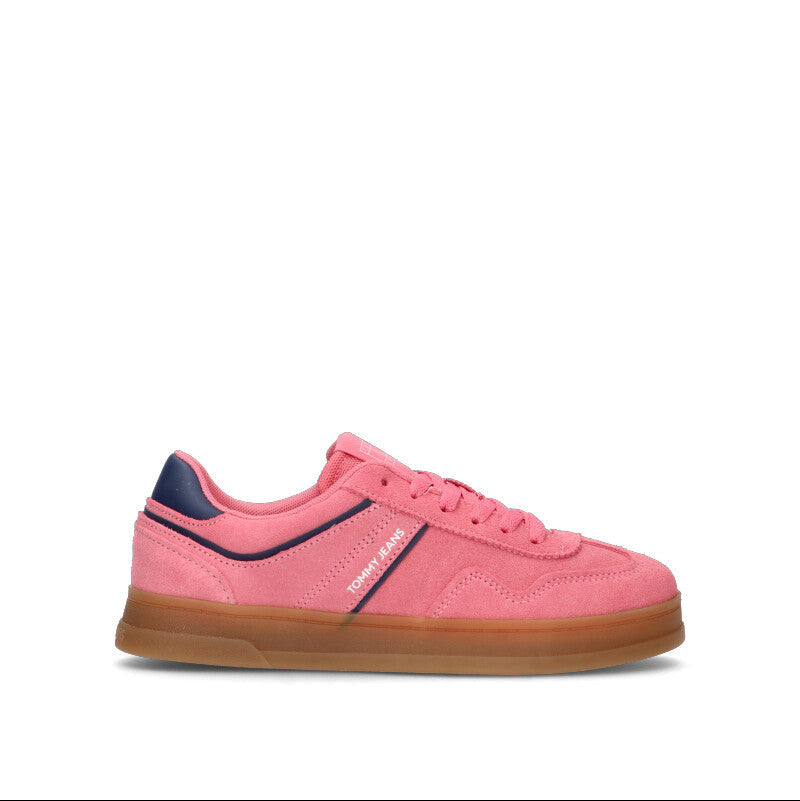 TOMMY HILFIGER JEANS Sneaker donna rosa in suede