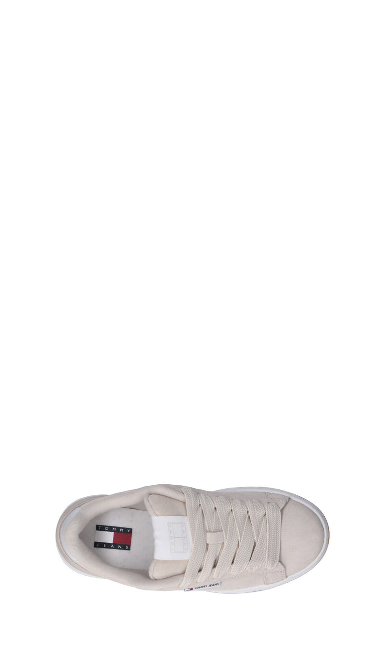 TOMMY HILFIGER JEANS Sneaker donna panna in suede