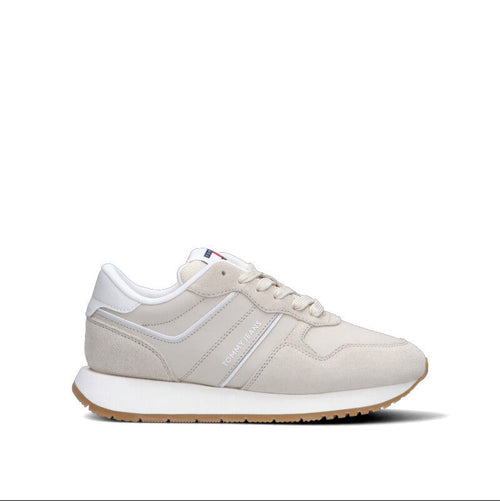 TOMMY HILFIGER JEANS Sneaker donna beige in pelle