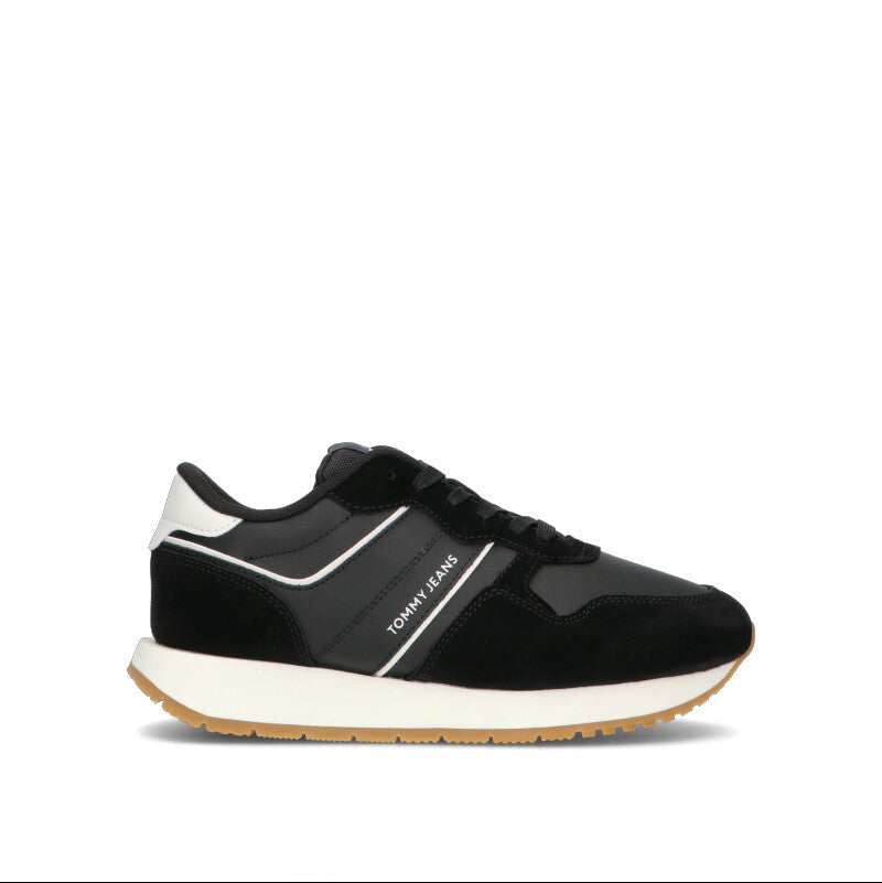 TOMMY HILFIGER JEANS Sneaker donna nera in pelle