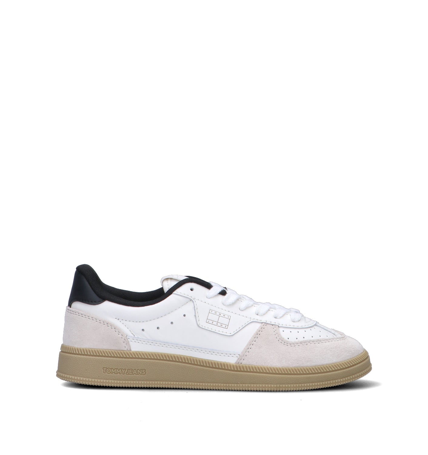 TOMMY HILFIGER JEANS Sneaker donna bianca in pelle