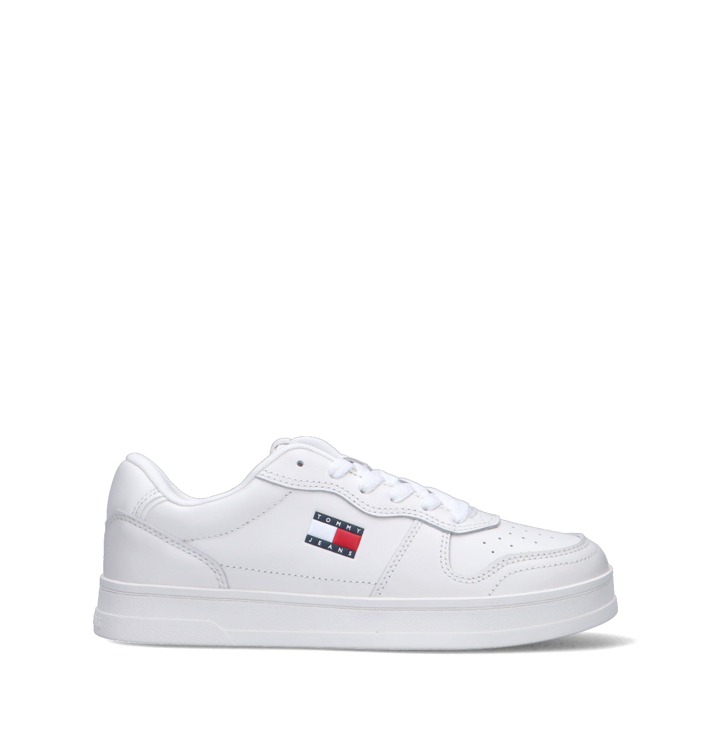 TOMMY HILFIGER JEANS Sneaker uomo bianca in pelle