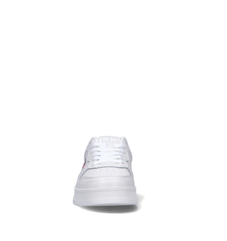TOMMY HILFIGER JEANS Sneaker uomo bianca in pelle