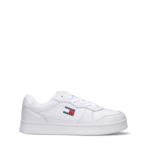 TOMMY HILFIGER JEANS Sneaker uomo bianca in pelle