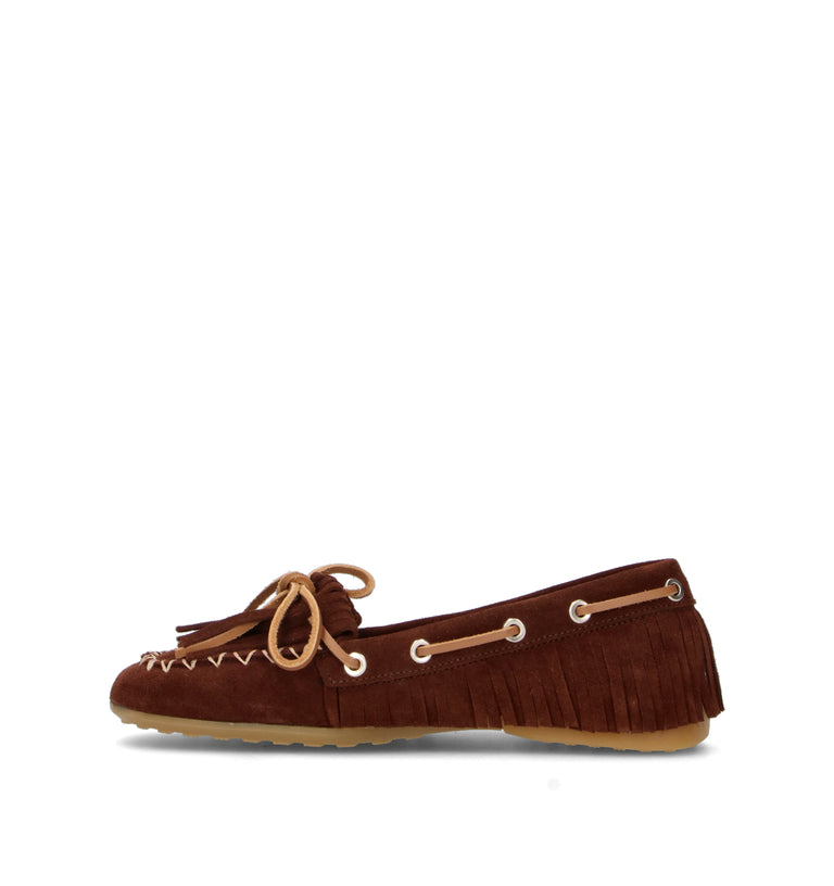 FELMINI Scarpa barca donna marrone in suede