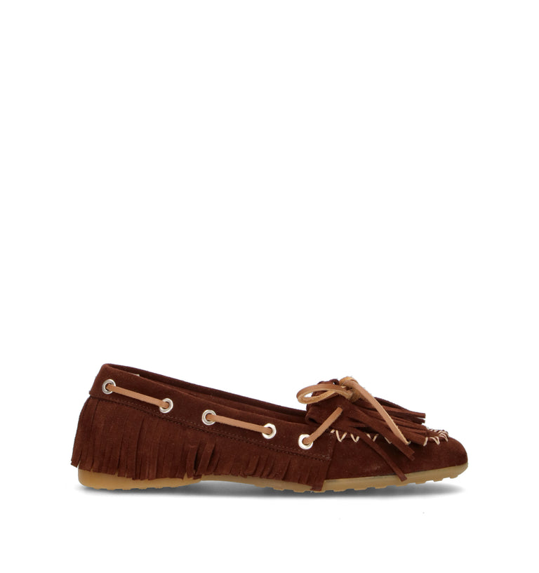 FELMINI Scarpa barca donna marrone in suede