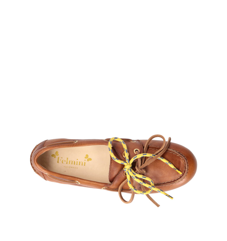FELMINI Scarpa barca donna marrone in pelle