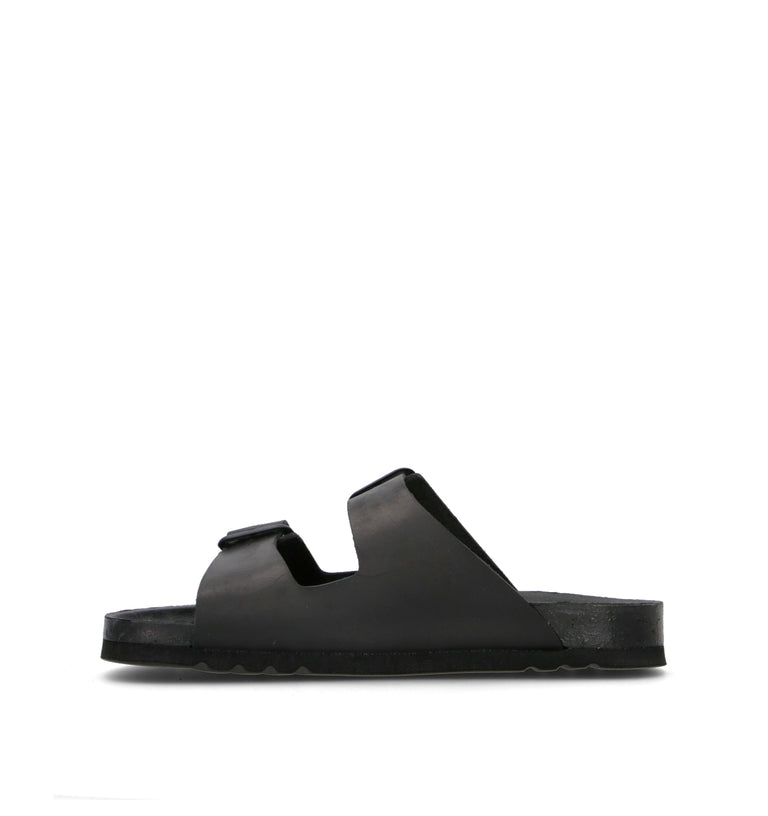 SCHOLL Ciabatta uomo nero in pelle