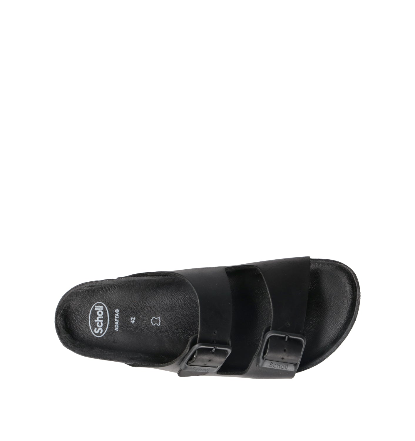 SCHOLL Ciabatta uomo nero in pelle
