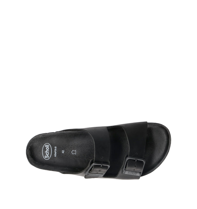 SCHOLL Ciabatta uomo nero in pelle