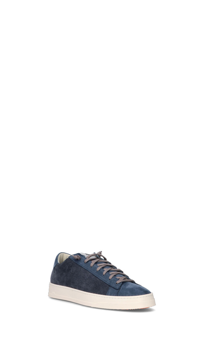 P448 Sneaker uomo blu in suede
