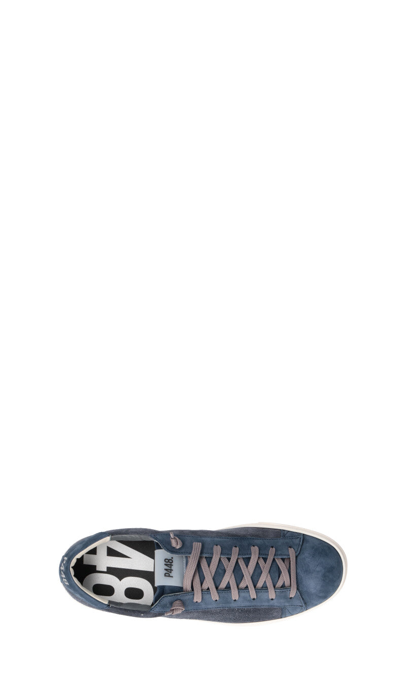 P448 Sneaker uomo blu in suede