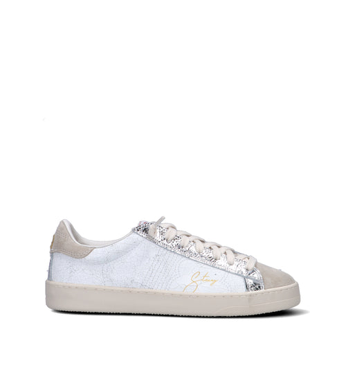 STACY Sneaker donna bianca in pelle