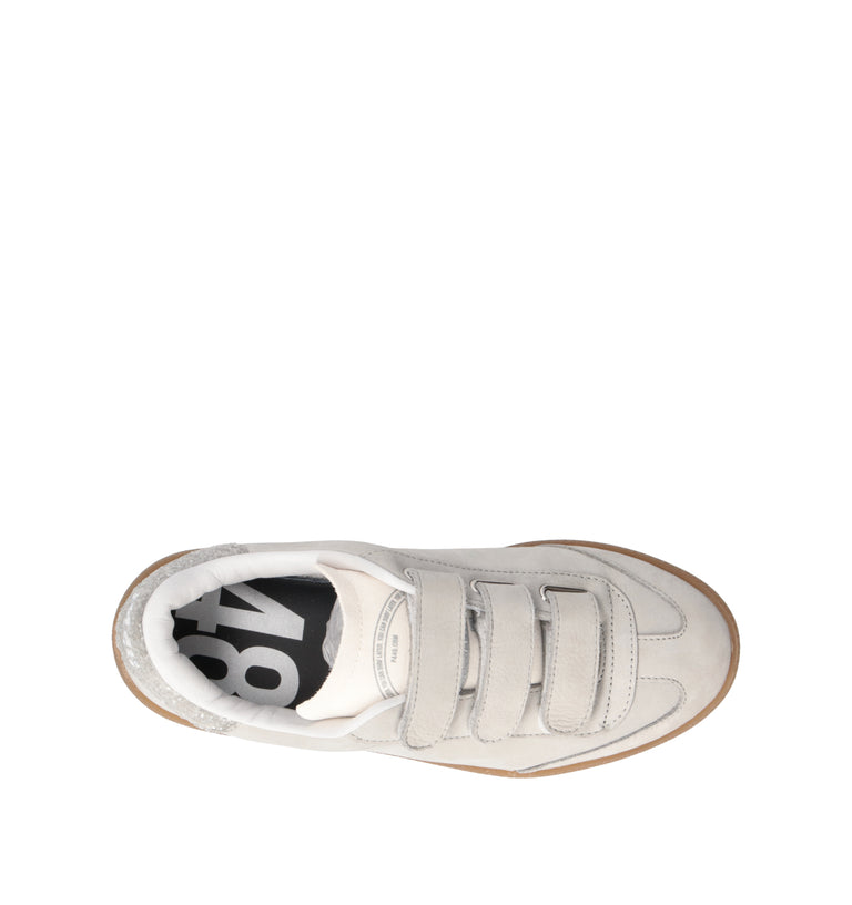 P448 Sneaker donna grigia in nabuk