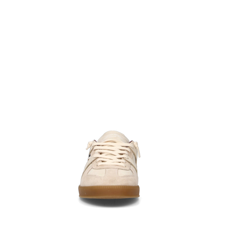 P448 Sneaker uomo panna in pelle