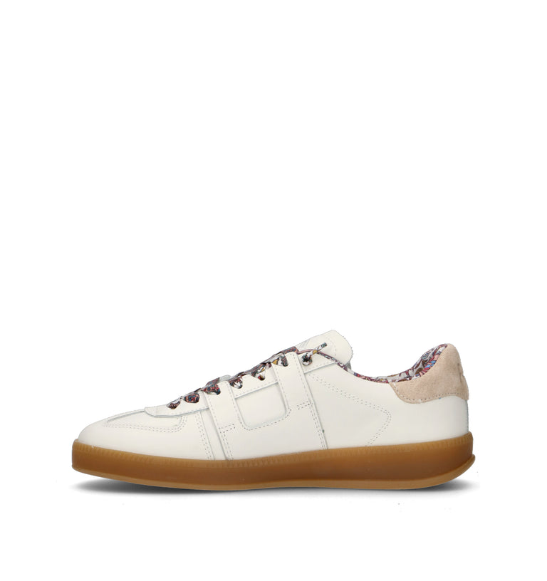 P448 Sneaker donna bianca in pelle