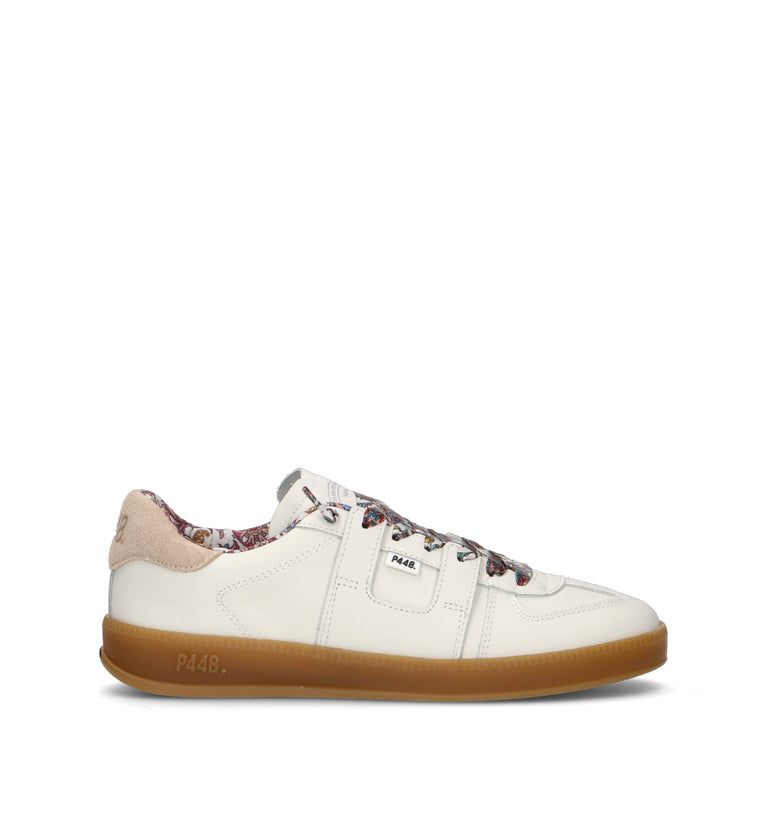 P448 Sneaker donna bianca in pelle