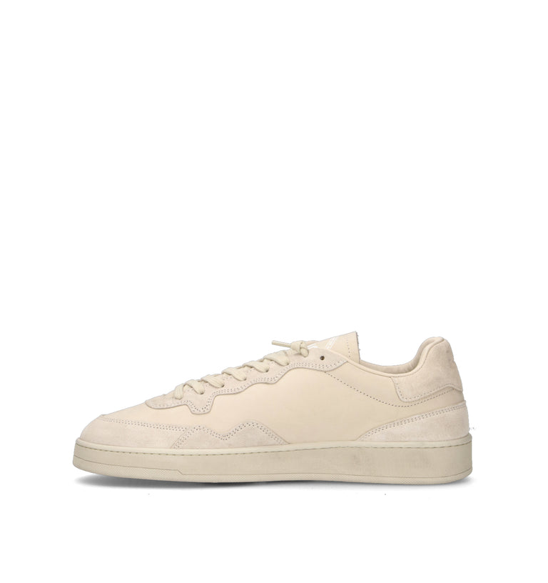 P448 Sneaker uomo panna in nabuk