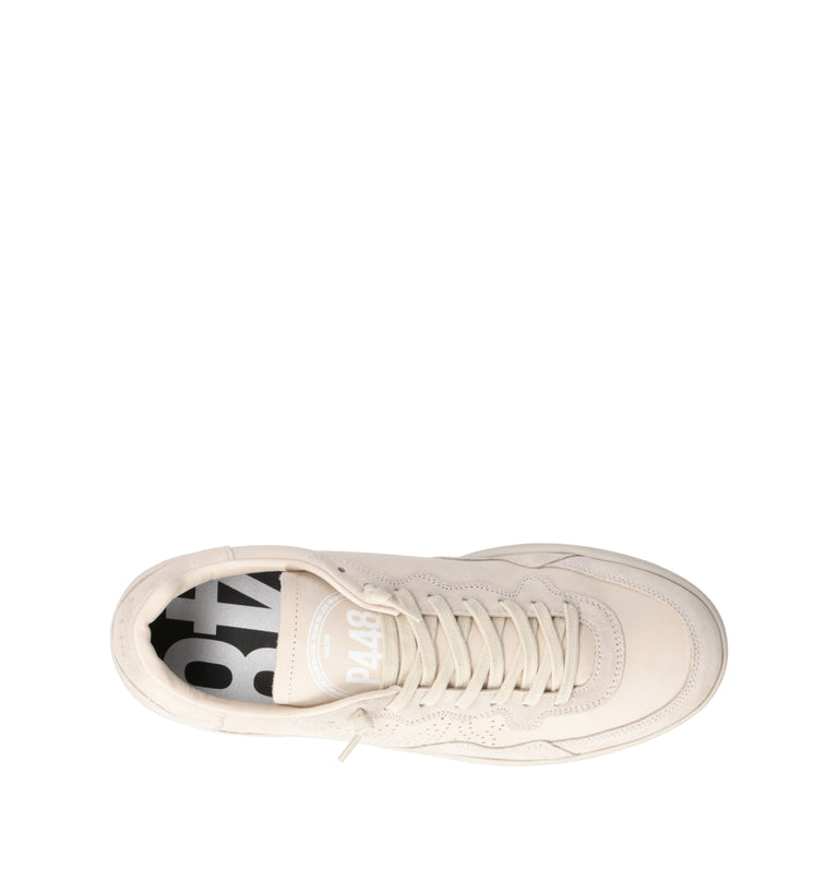 P448 Sneaker uomo panna in nabuk