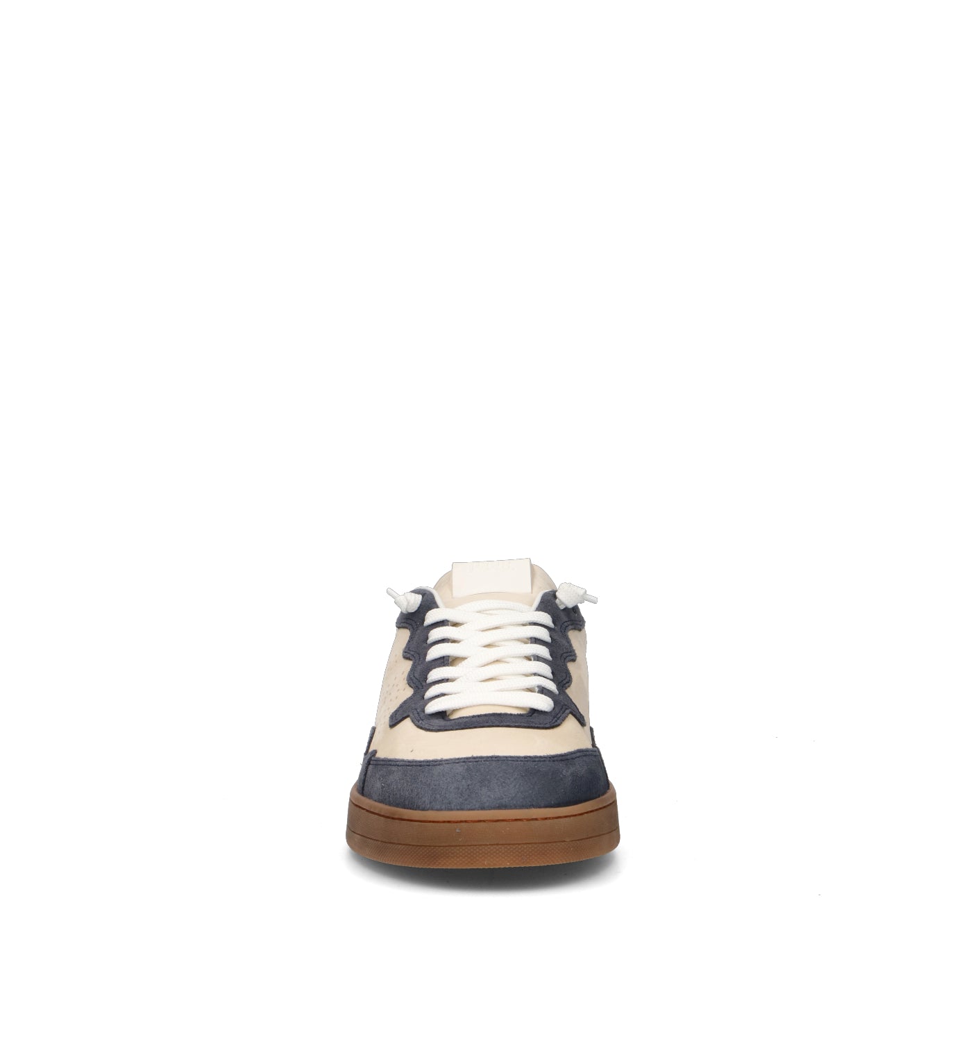 P448 Sneaker uomo panna/blu in nabuk