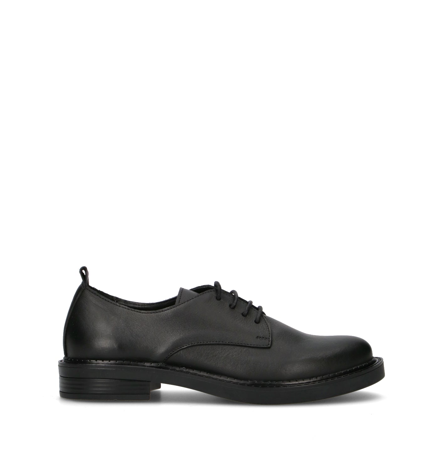 BUENO Stringata donna nera in pelle