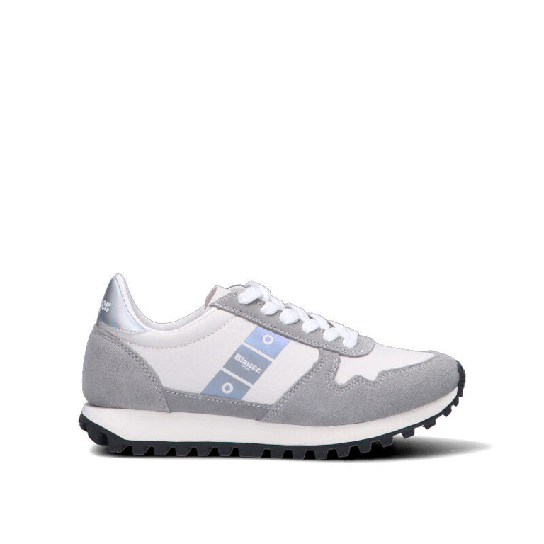 BLAUER Sneaker donna bianca/grigia in suede