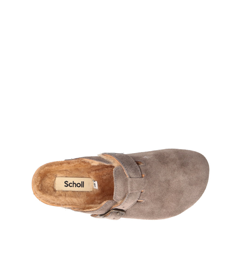 SCHOLL Sabot donna taupe in suede