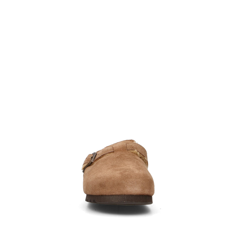 SCHOLL Sabot donna marrone in suede