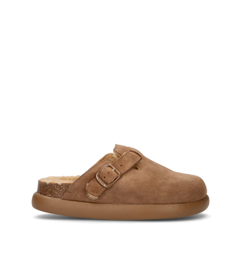SCHOLL Sabot donna marrone in suede