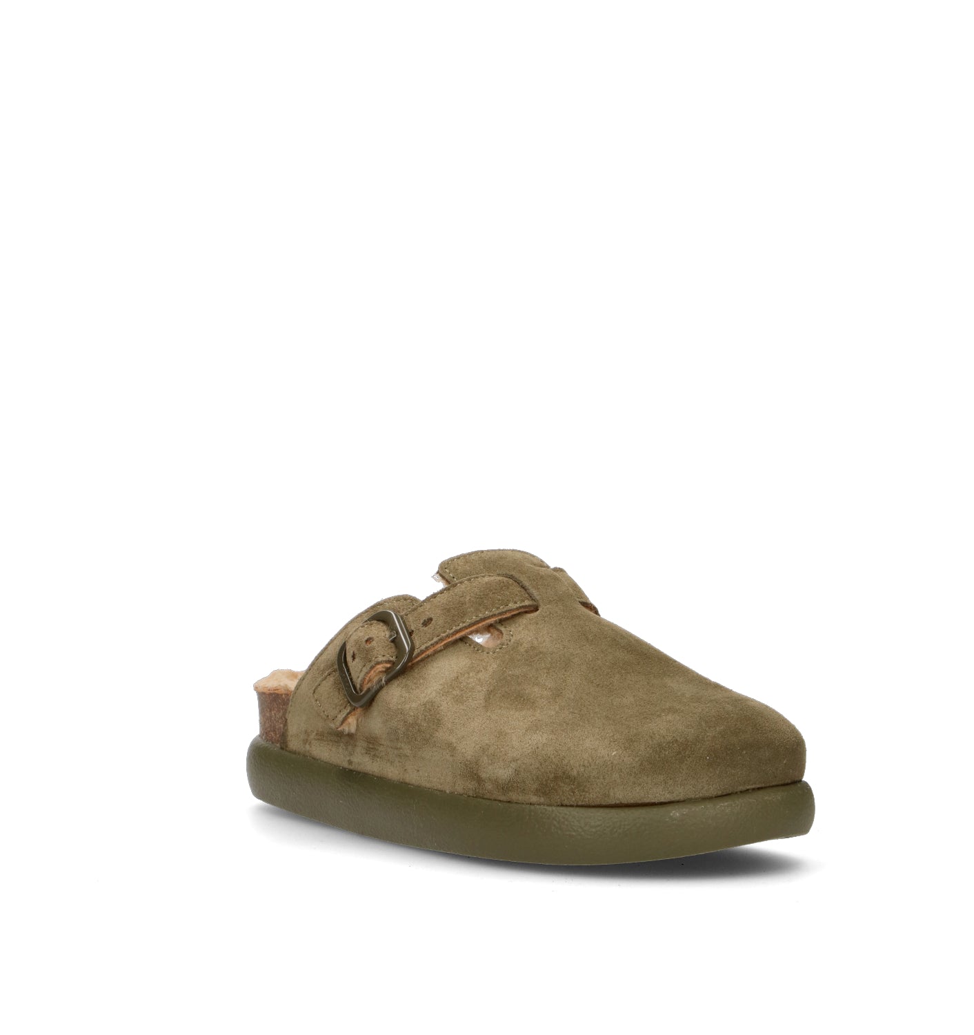 SCHOLL Sabot donna oliva in suede