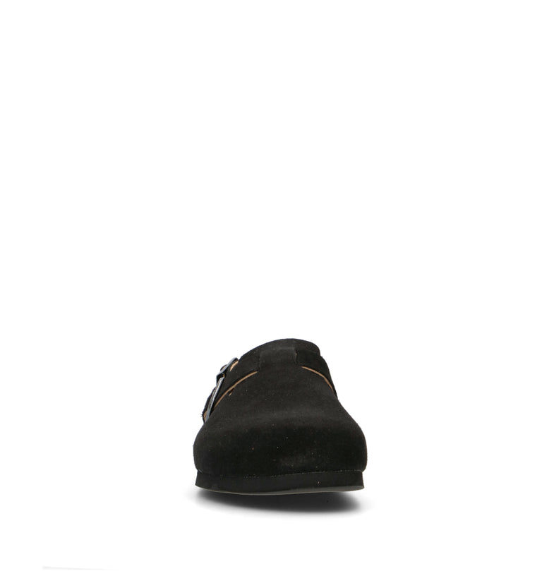 SCHOLL Zoccolo uomo nero in suede