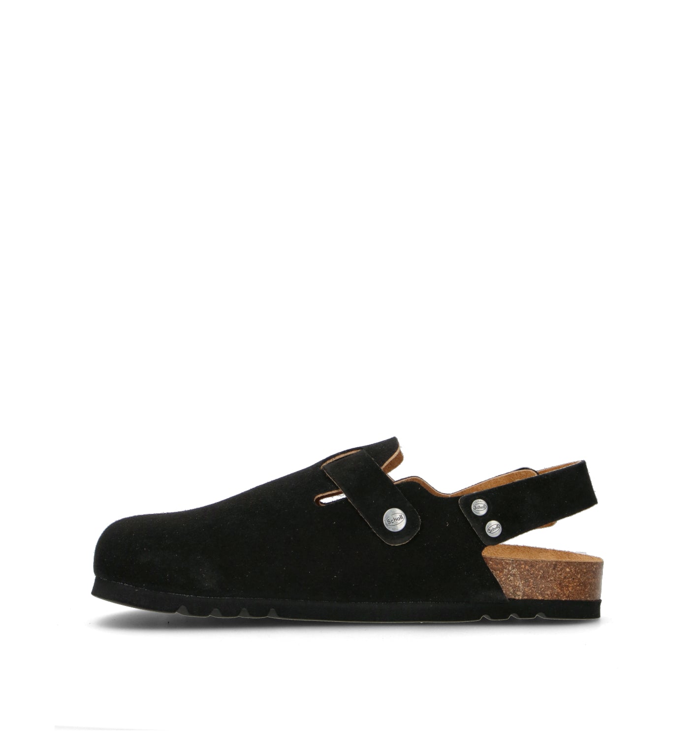 SCHOLL Zoccolo uomo nero in suede