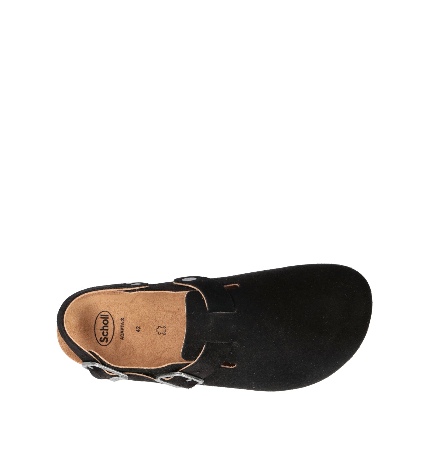 SCHOLL Zoccolo uomo nero in suede