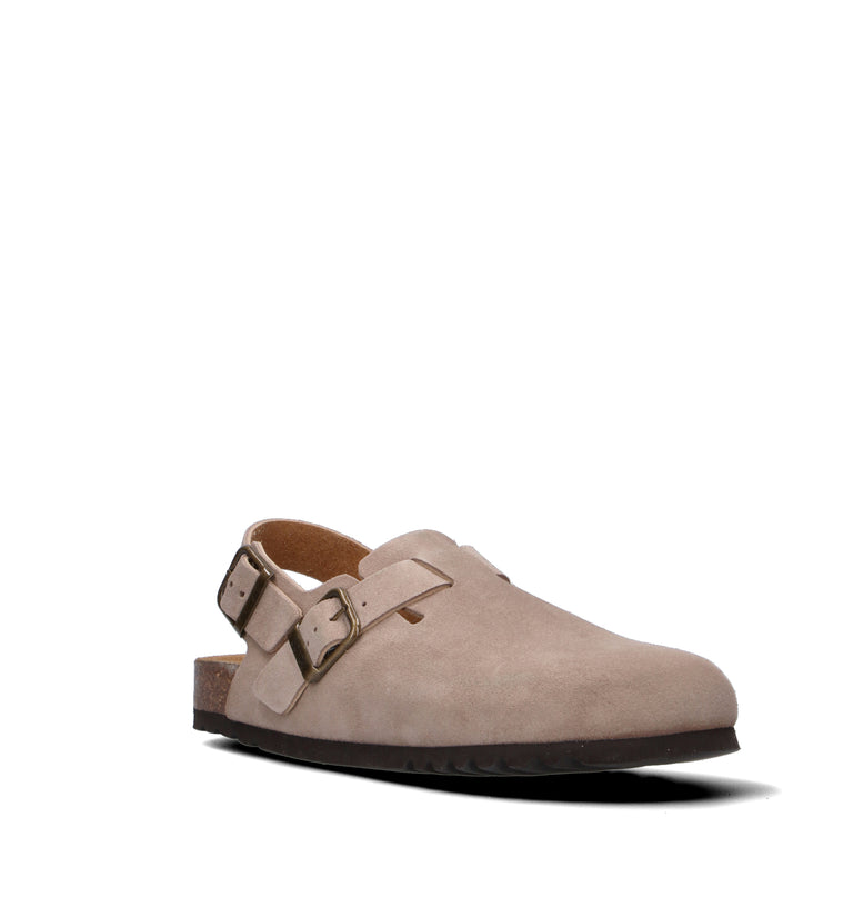SCHOLL Zoccolo uomo beige in suede