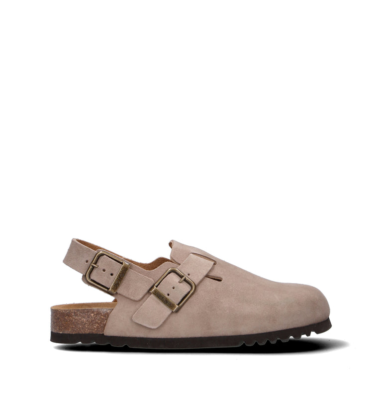 SCHOLL Zoccolo uomo beige in suede